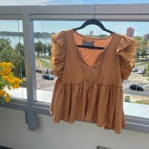 Golden anthropology shirt